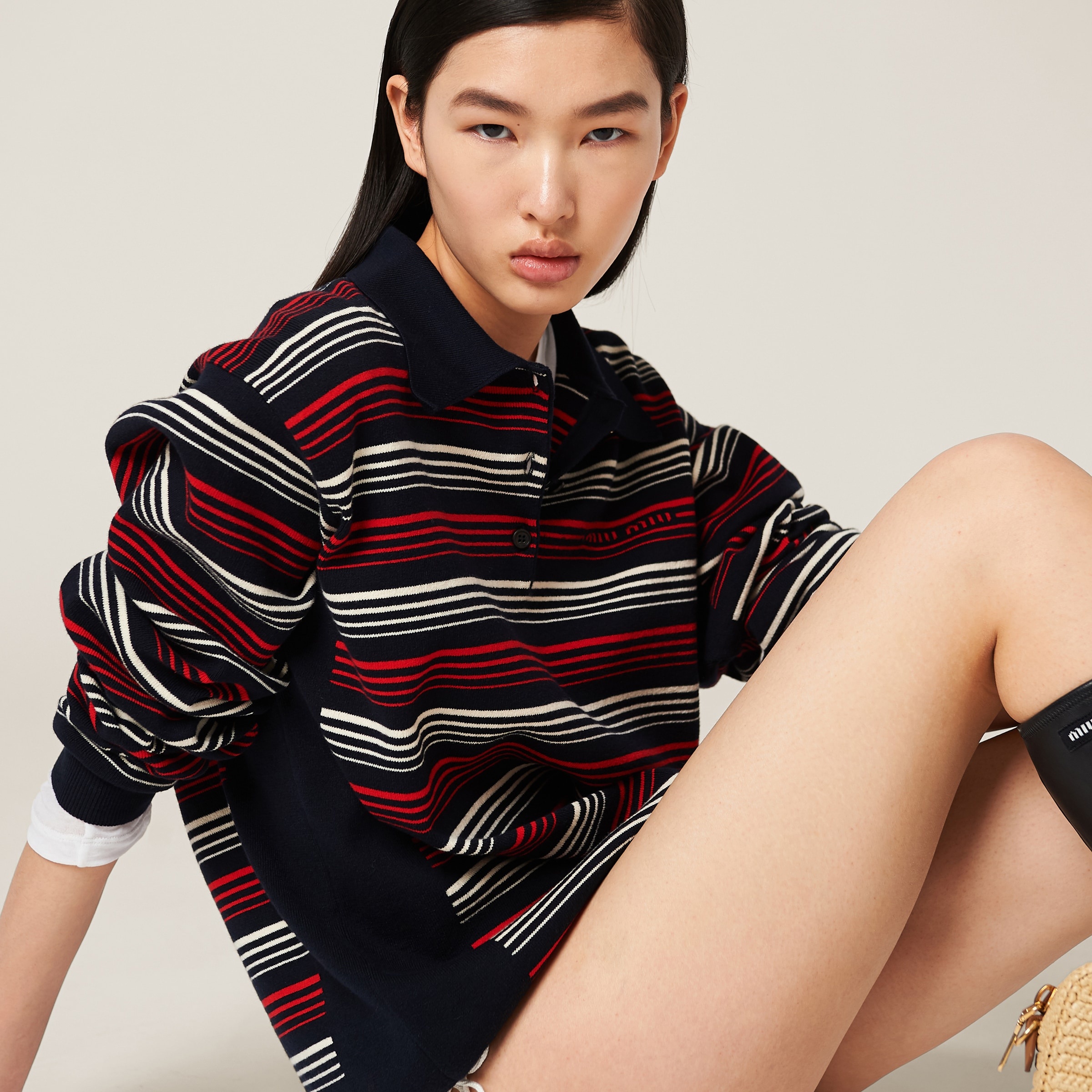 Cotton knit polo shirt - 3