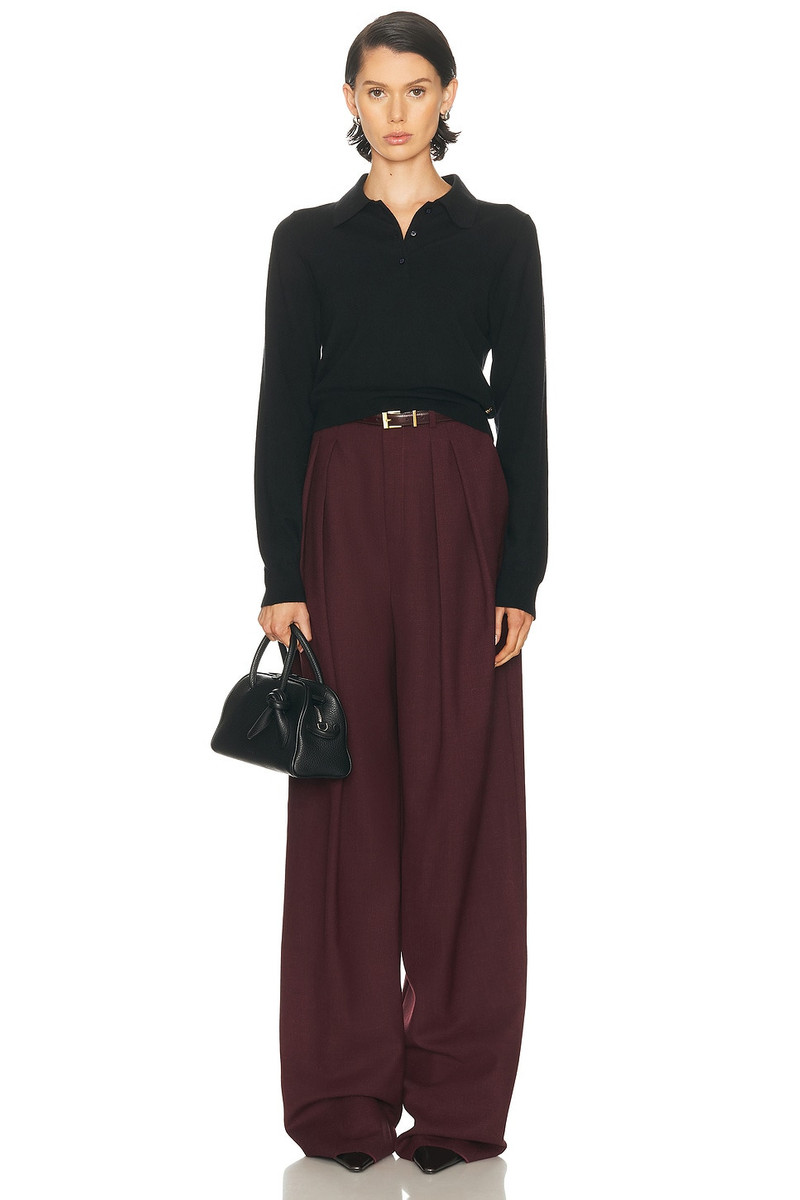 ÉTERNE Long Sleeve Journey Cashmere Top outlook