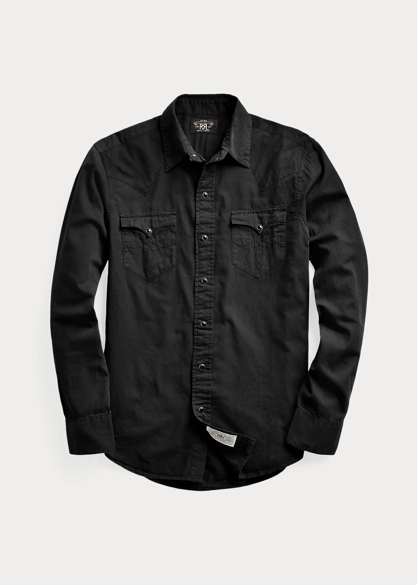 Slim Fit Twill Western Shirt - 1