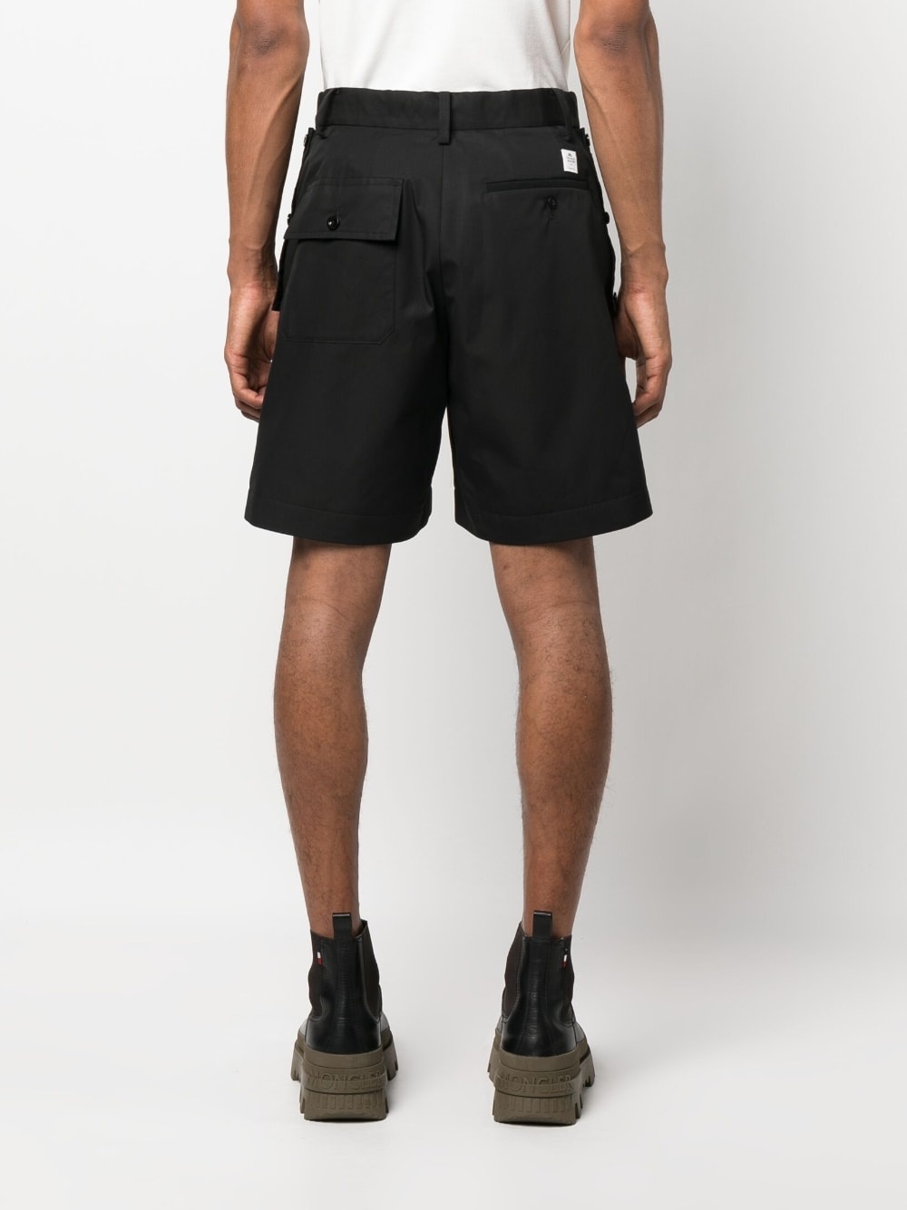 drop-crotch cotton shorts - 4