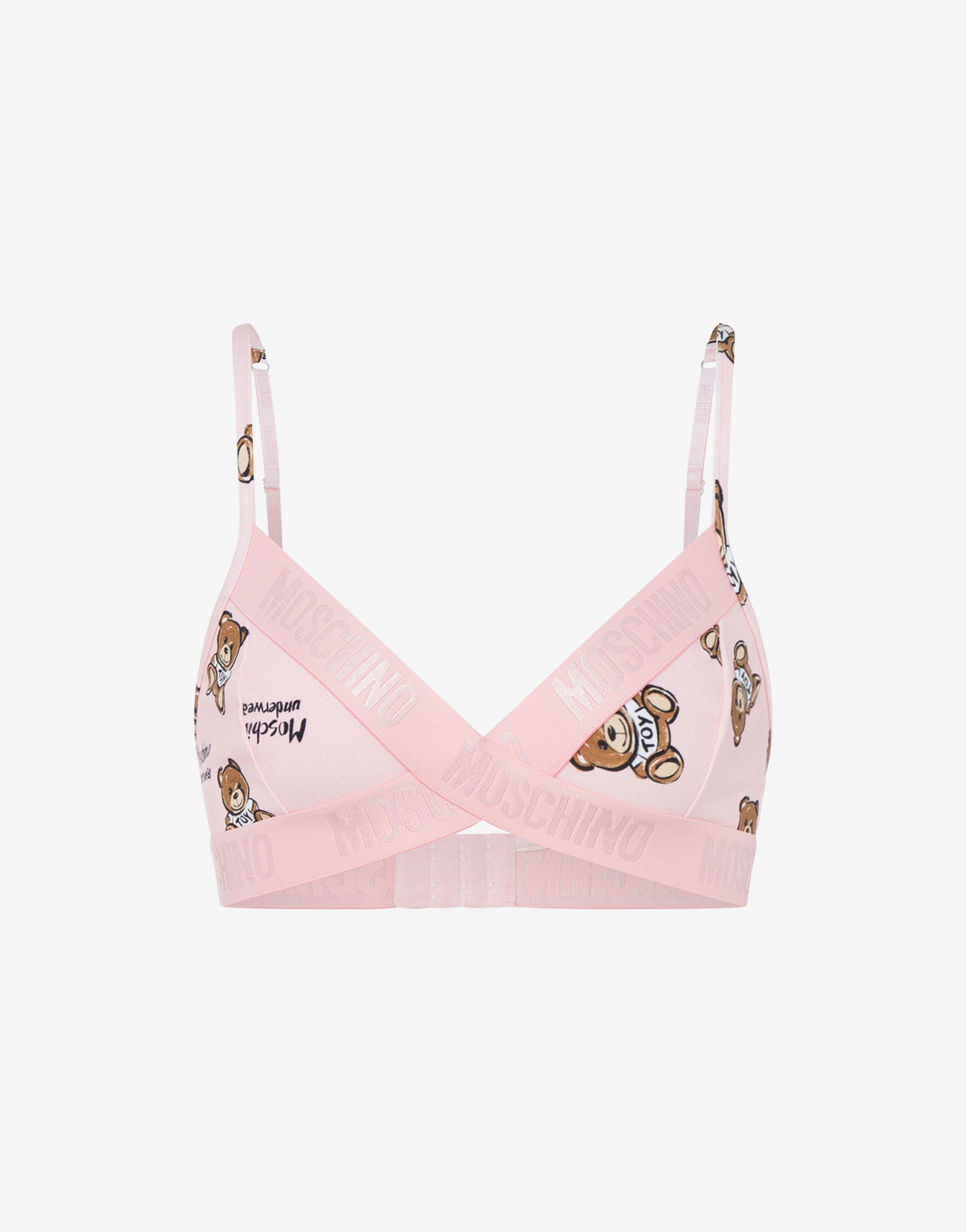 ALLOVER TEDDY BEAR TRIANGLE BRA - 1