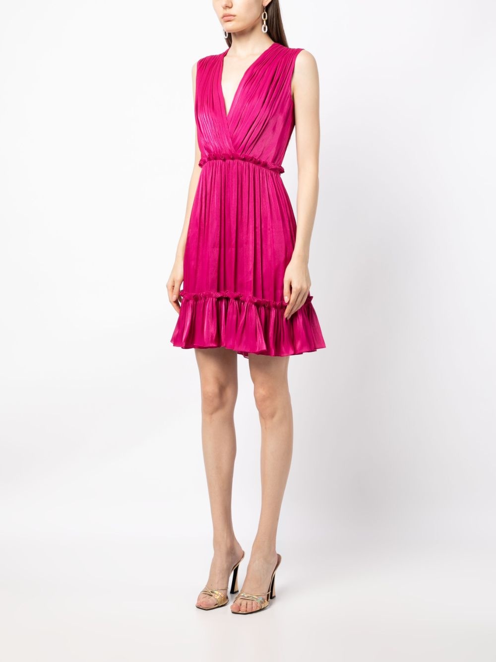 V-neck flared minidress - 3