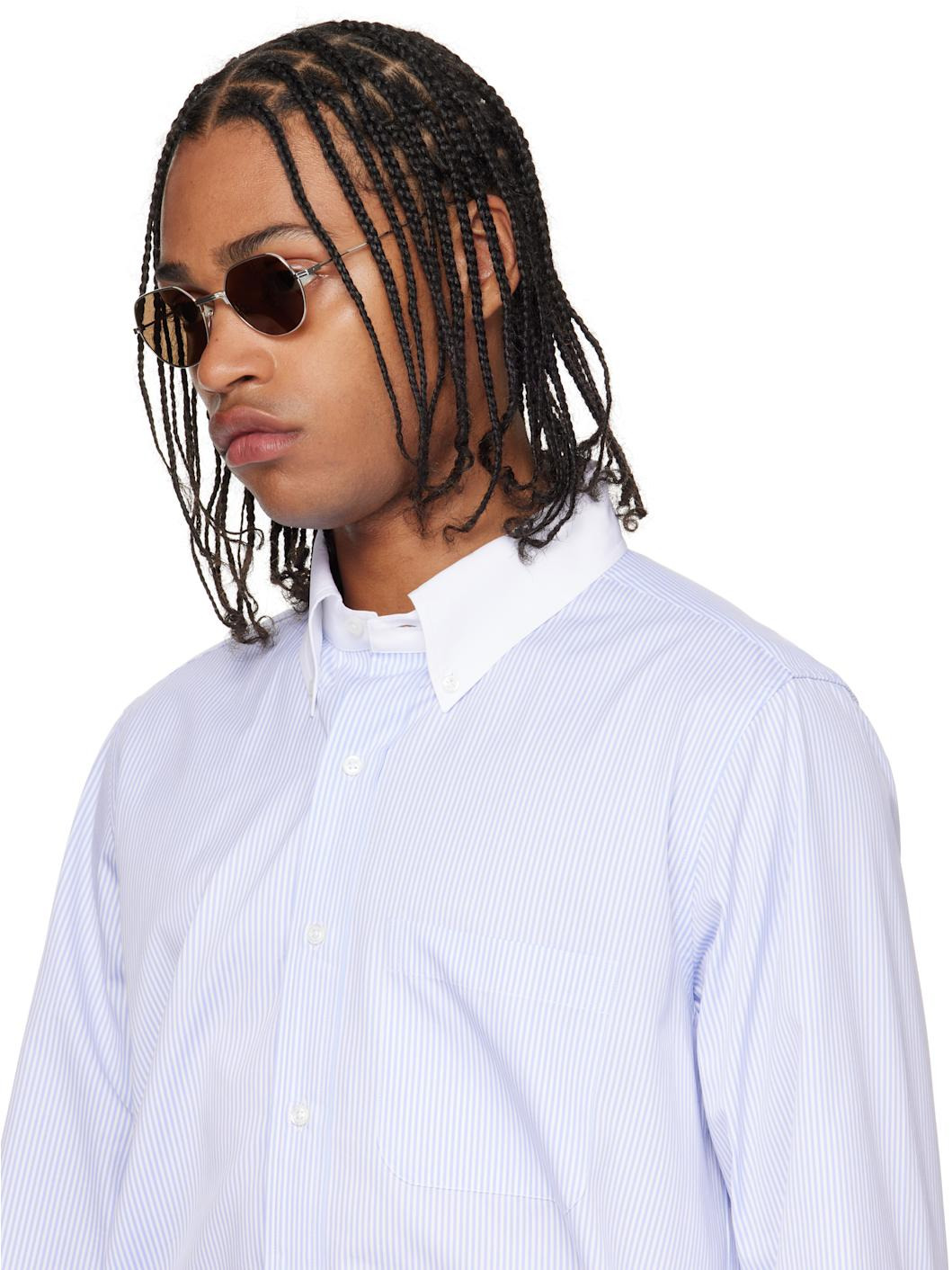 Silver Titanium Round Sunglasses - 4