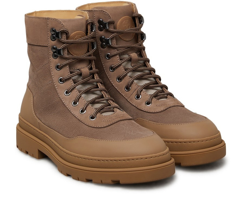 Nubuck and calfskin ankle boots 3