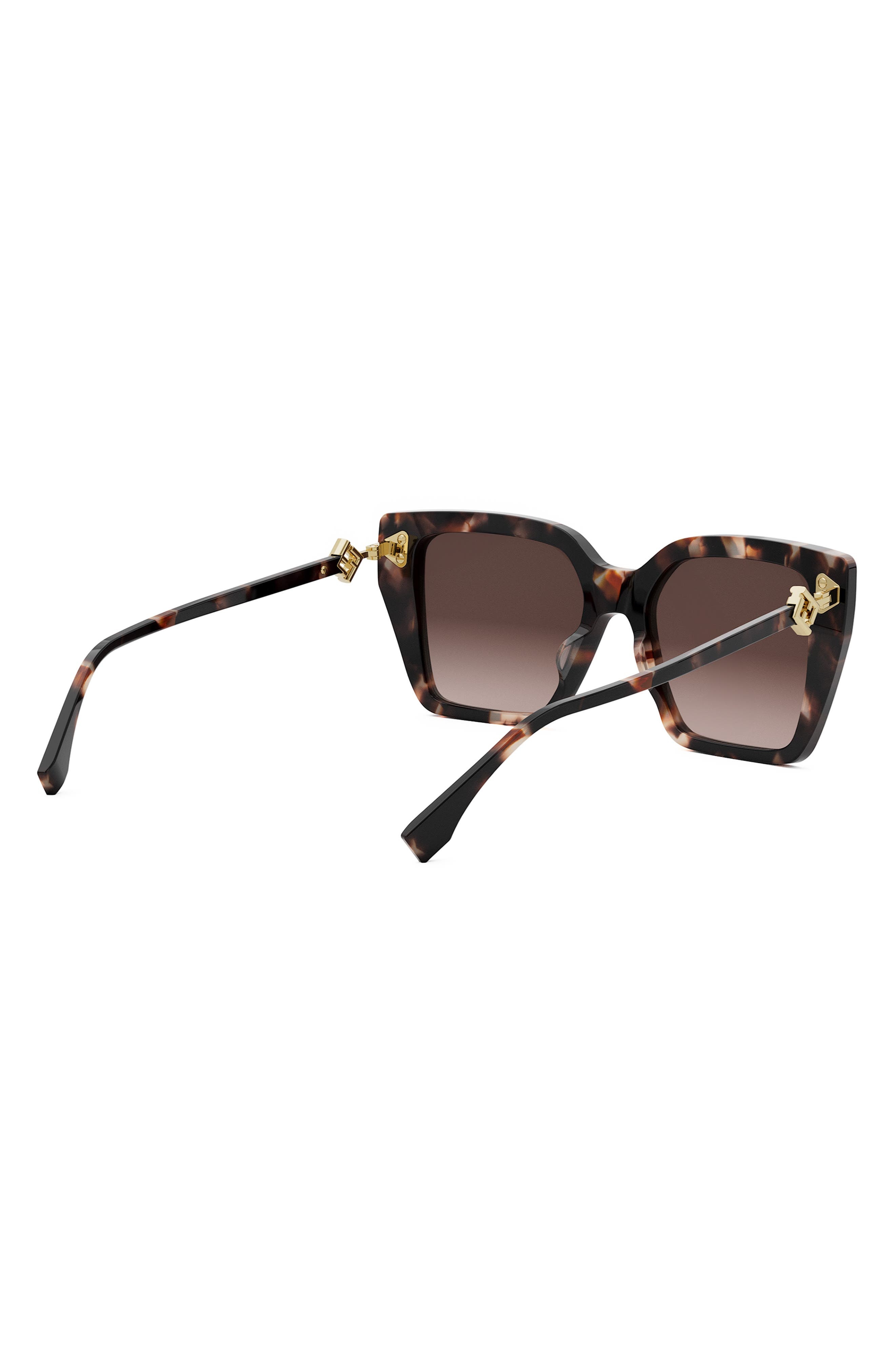 Fendi FF Diamonds 54mm Gradient Square Sunglasses in Havana /Gradient Brown at Nordstrom - 3