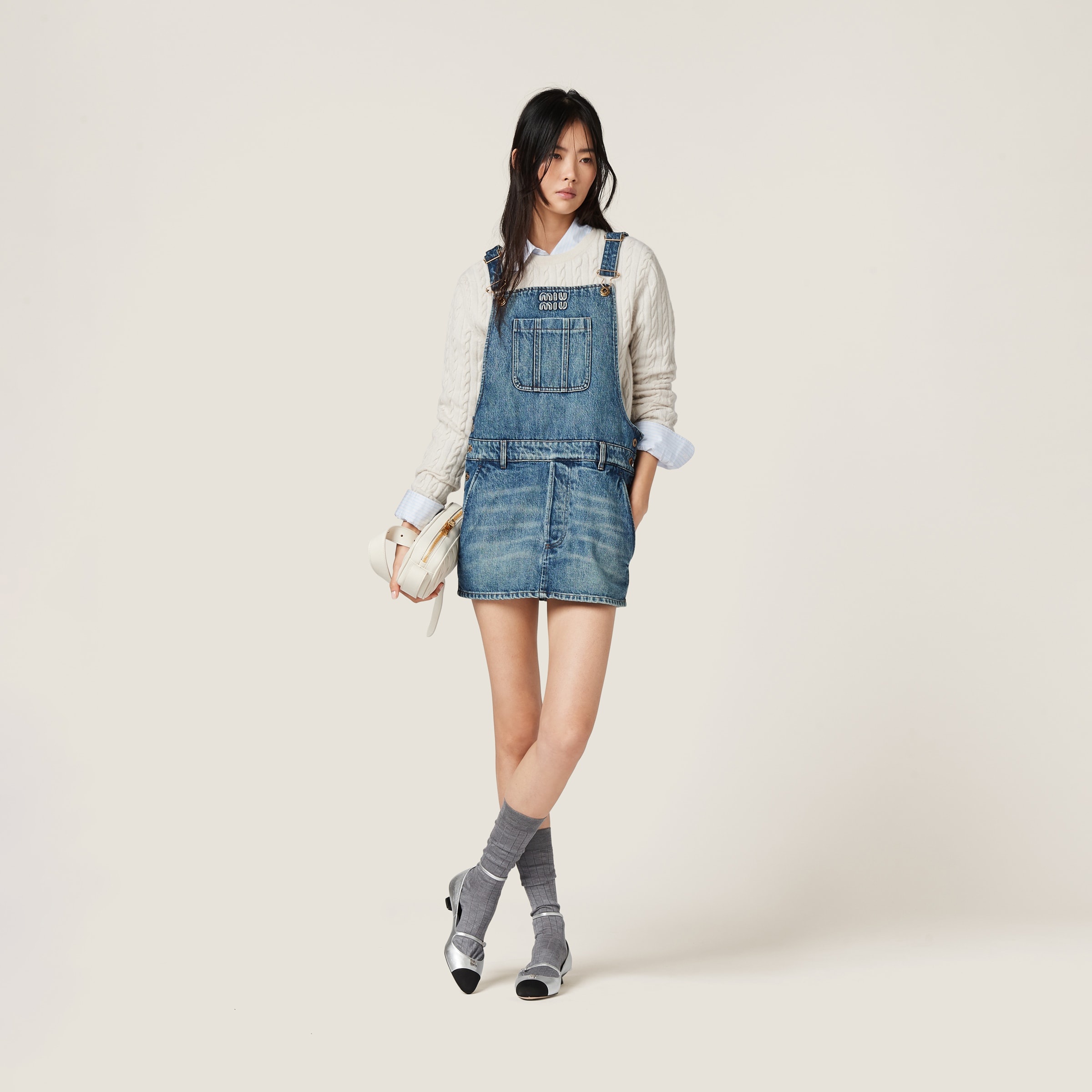 Denim bib mini-dress - 2