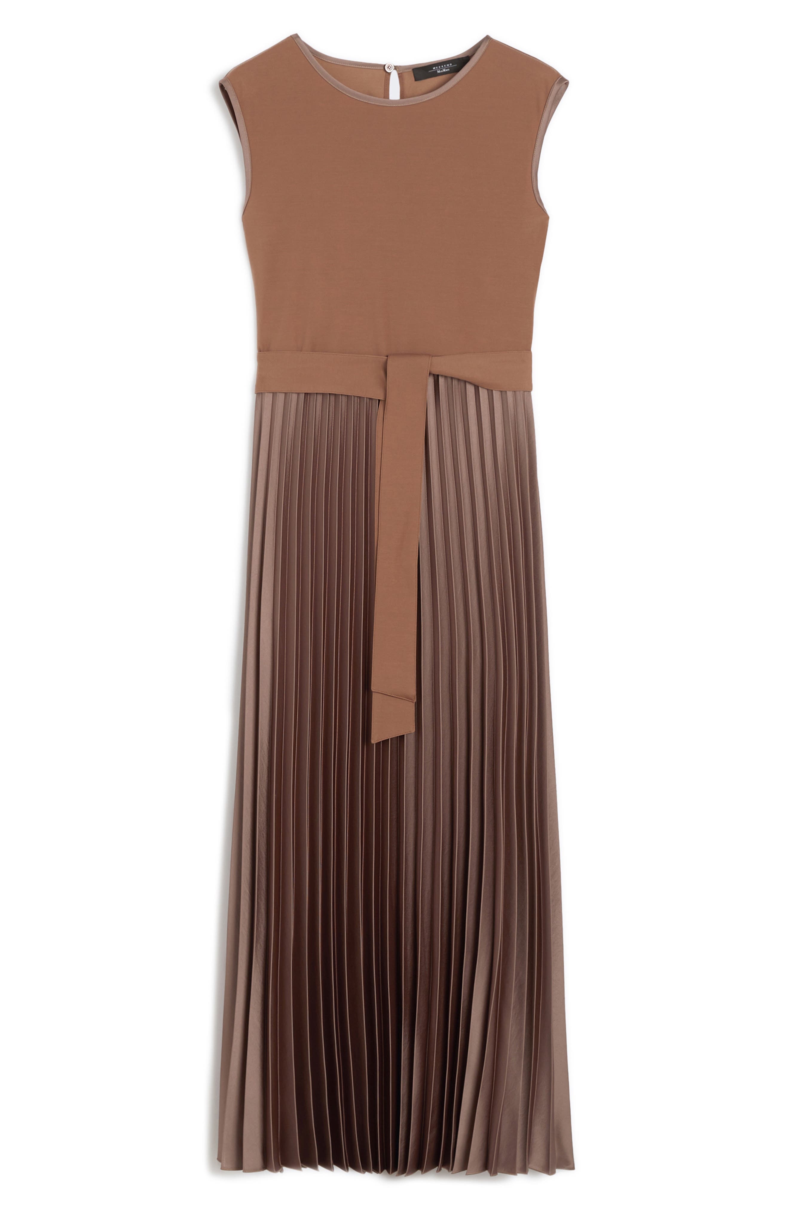 Weekend Max Mara Samuele Sleeveless A-Line Dress in Brown at Nordstrom - 3