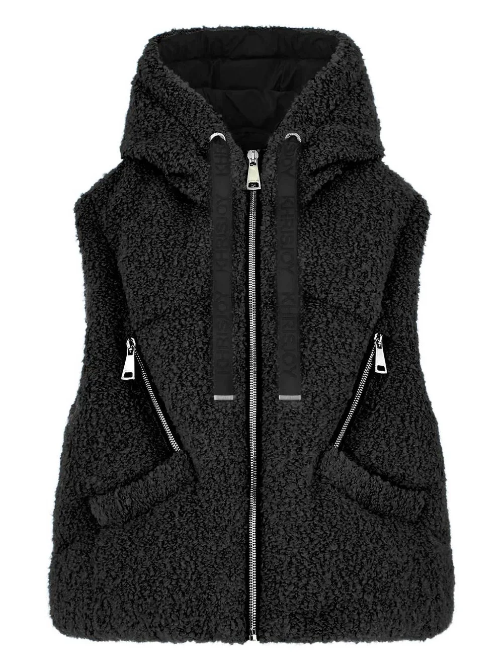 hooded zip gilet - 1