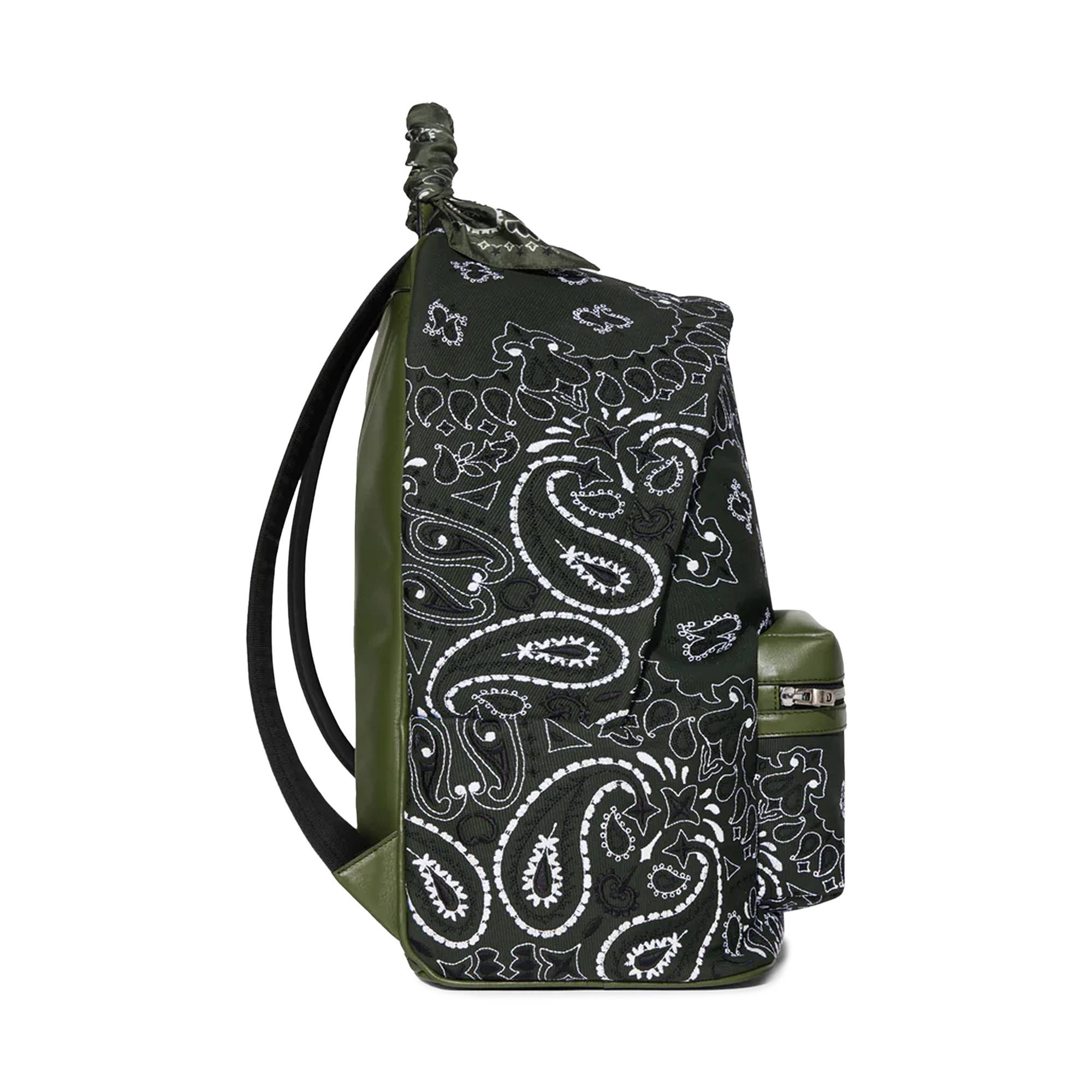 Amiri Canvas Bandana Backpack 'Black' - 3