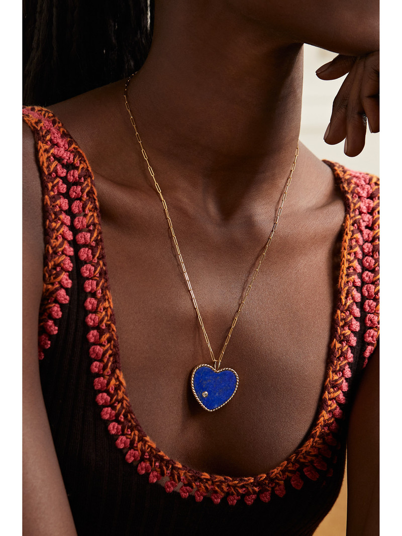 Yvonne Léon Reversible 18-karat Gold Multi-stone Necklace outlook