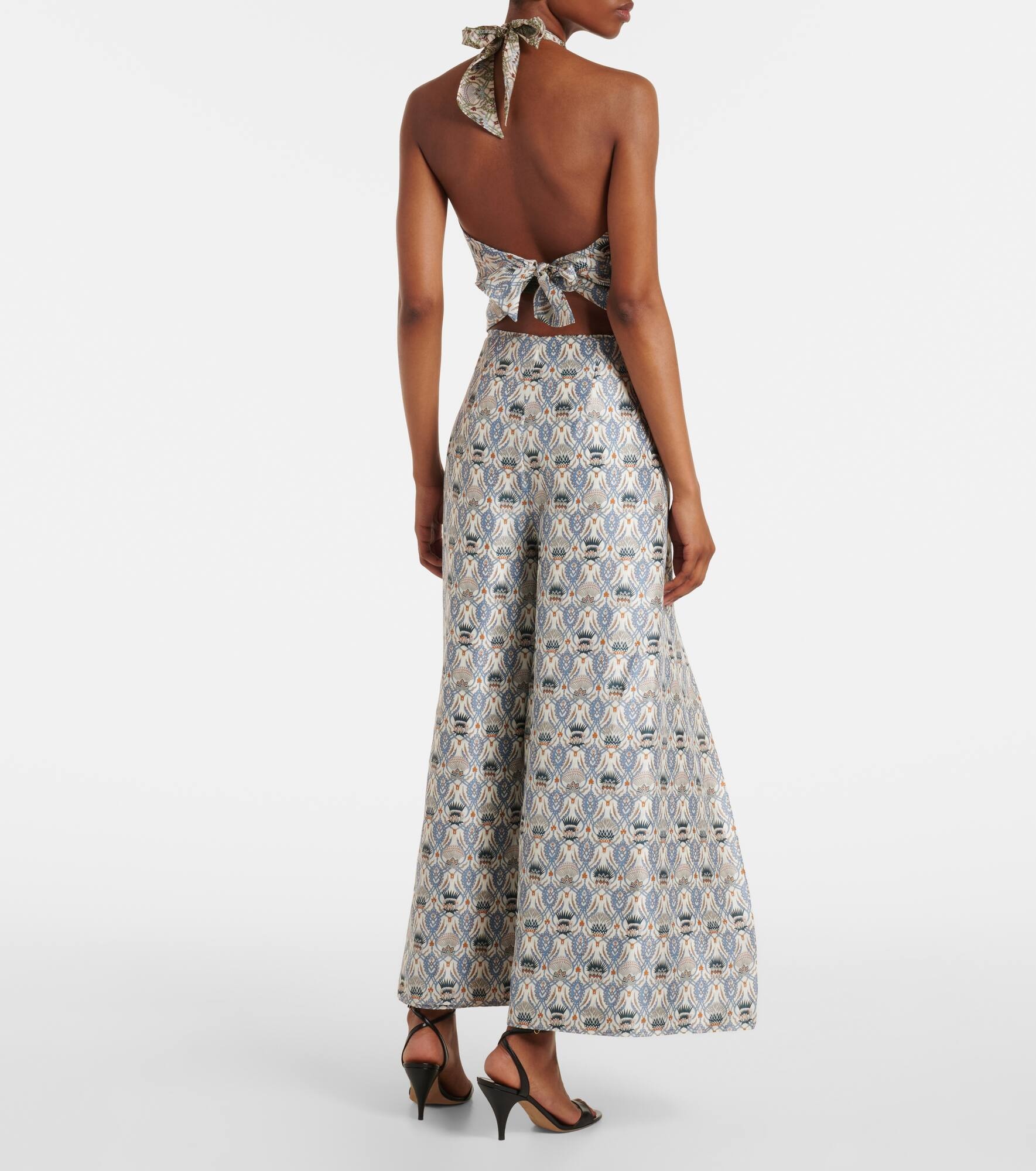 Annet printed silk shantung top - 3