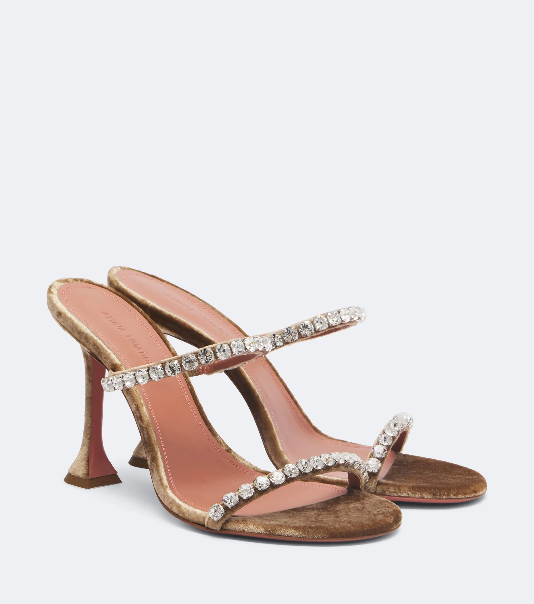 Gigi embellished velvet mules - 1