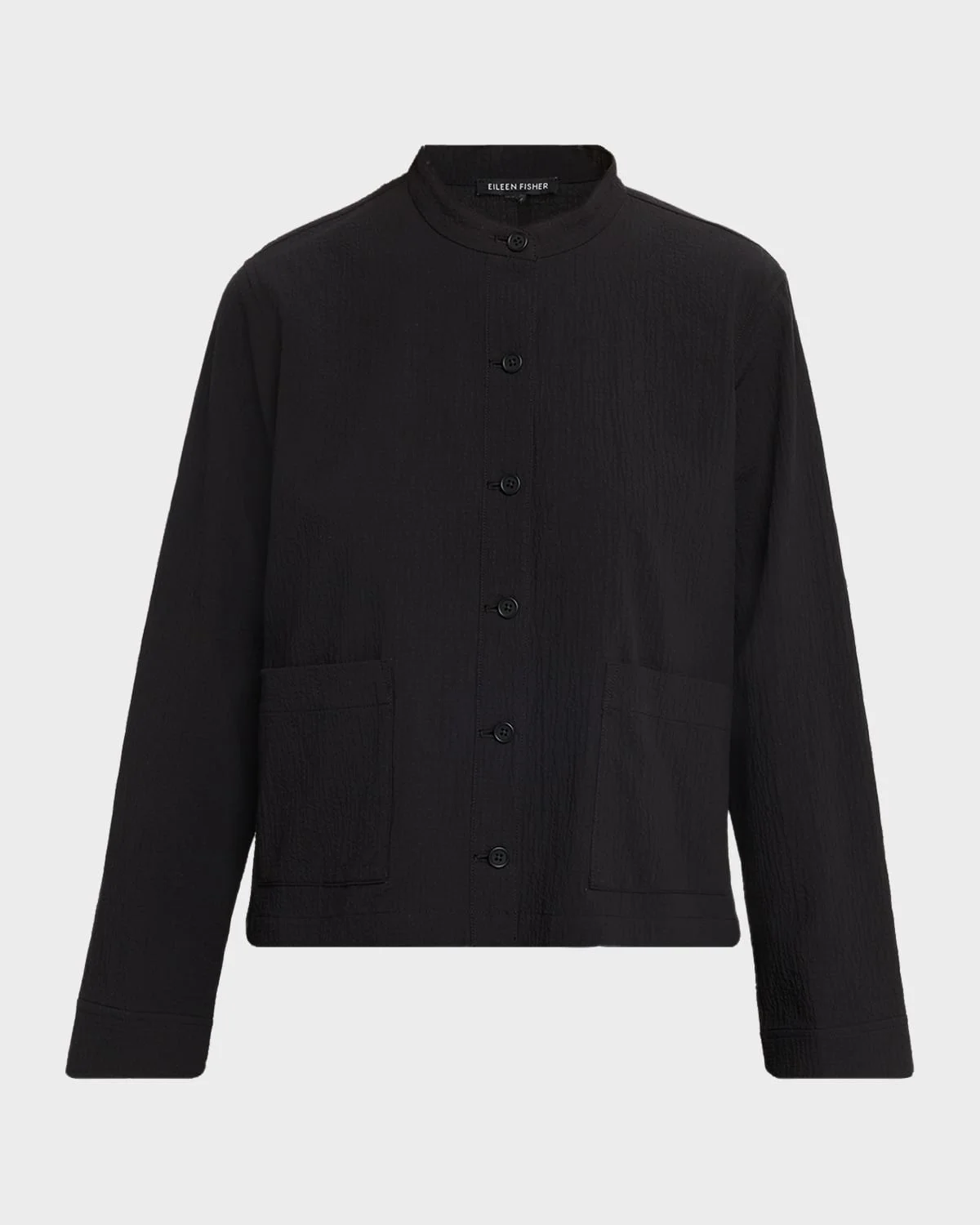 Crinkled Organic Cotton Shirt Jacket - 1