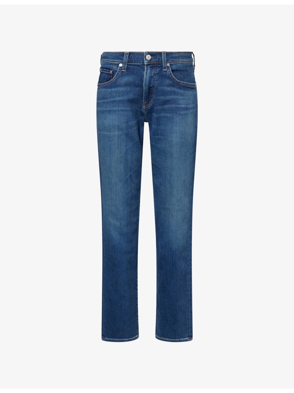 Gage Brand-Patch Straight-Leg Regular-Fit Stretch-Denim Blend Jeans - 1