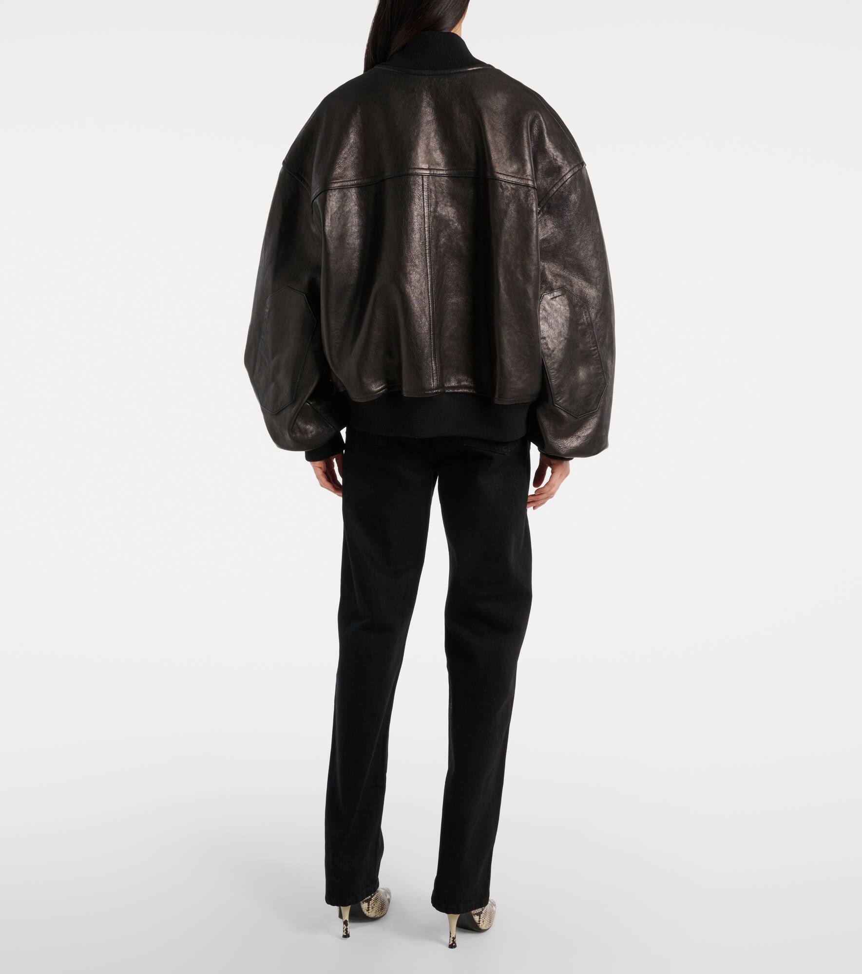 Spence leather bomber jacket - 3