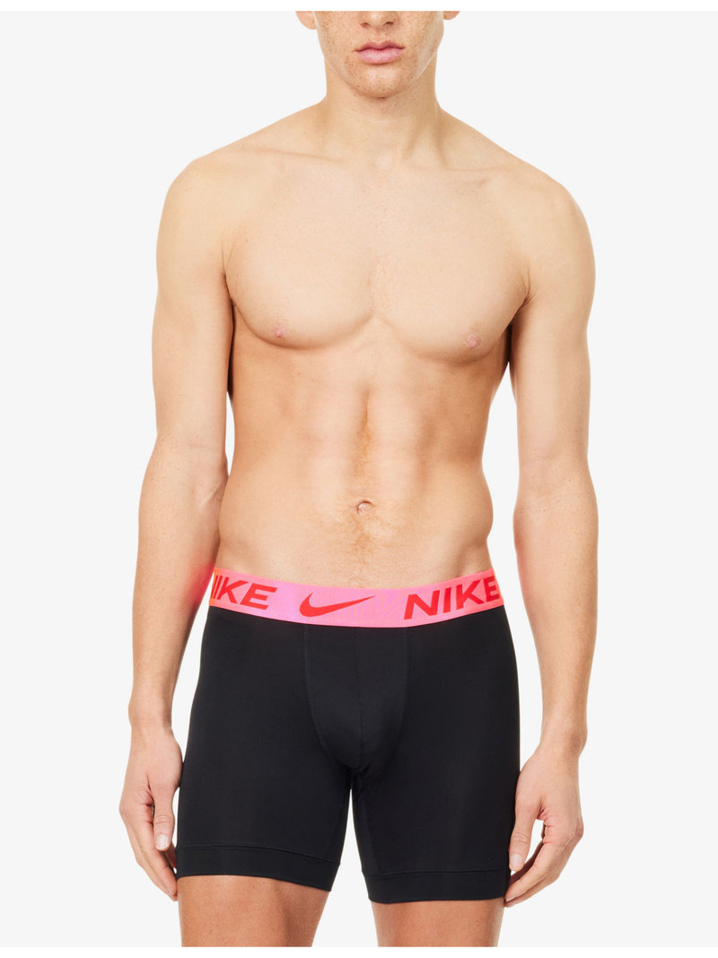 Nike Essential Micro Branded Pack Of Three Stretch-Woven Boxer Briefs outlook
