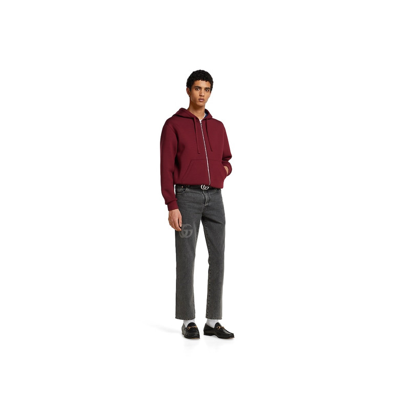 GUCCI Slim fit denim pant with logo detail outlook