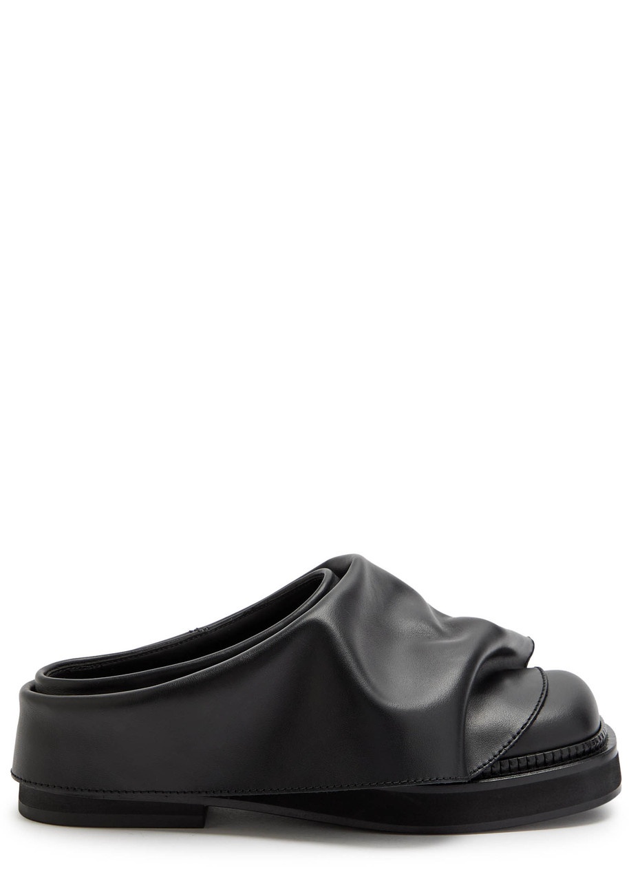 The Attico Mini Robin Gathered Leather Mules - 1