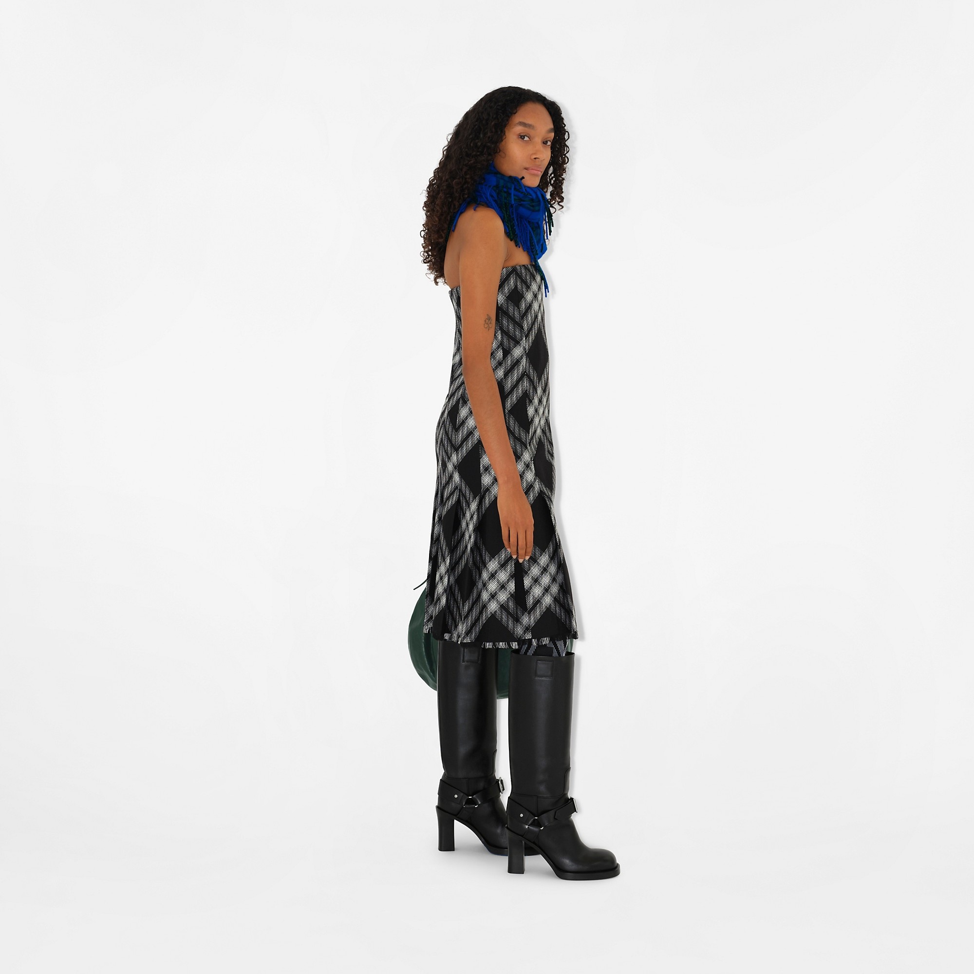 Check Wool Kilt Dress - 3