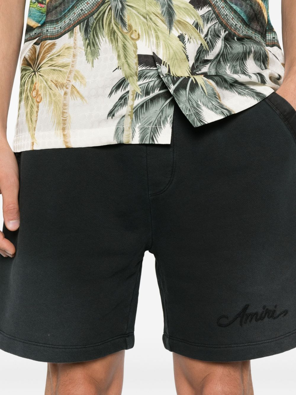 drawstring-detail panelled shorts - 5
