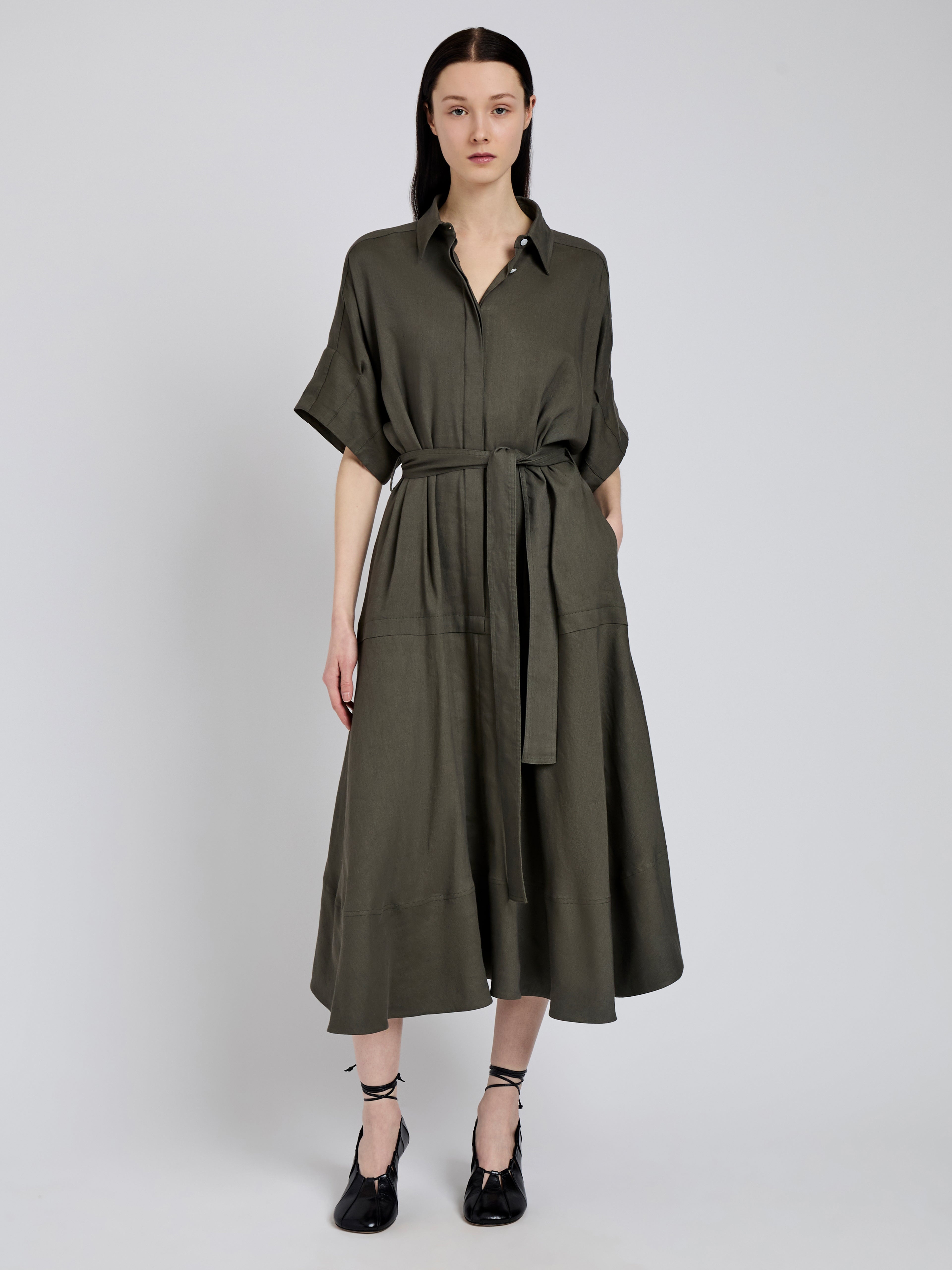 Scottie Dress in Eco Stretch Linen Viscose - 2