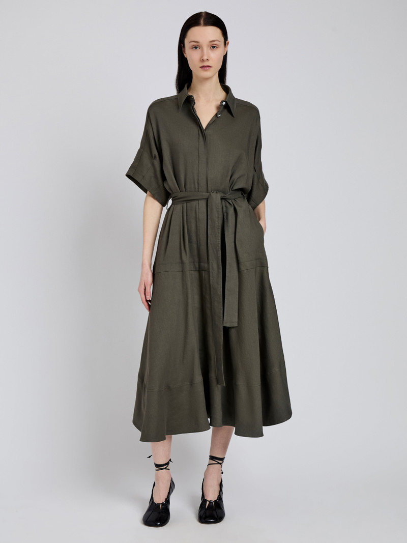 Proenza Schouler Scottie Dress in Eco Stretch Linen Viscose outlook