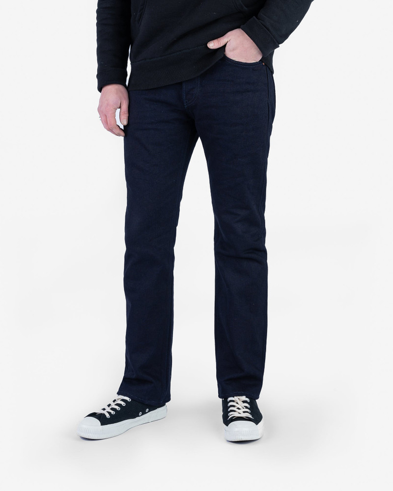 Iron Heart IH-666S-14II 14OZ SELVEDGE DENIM SLIM STRAIGHT CUT JEANS - INDIGO/INDIGO outlook