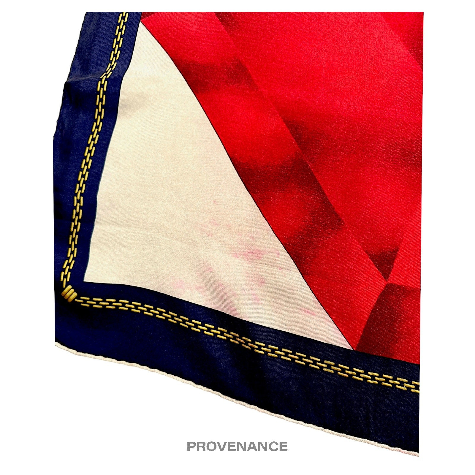 Cartier Ruby Gem Chain Logo Silk Scarf - Multicolor 80 - 8