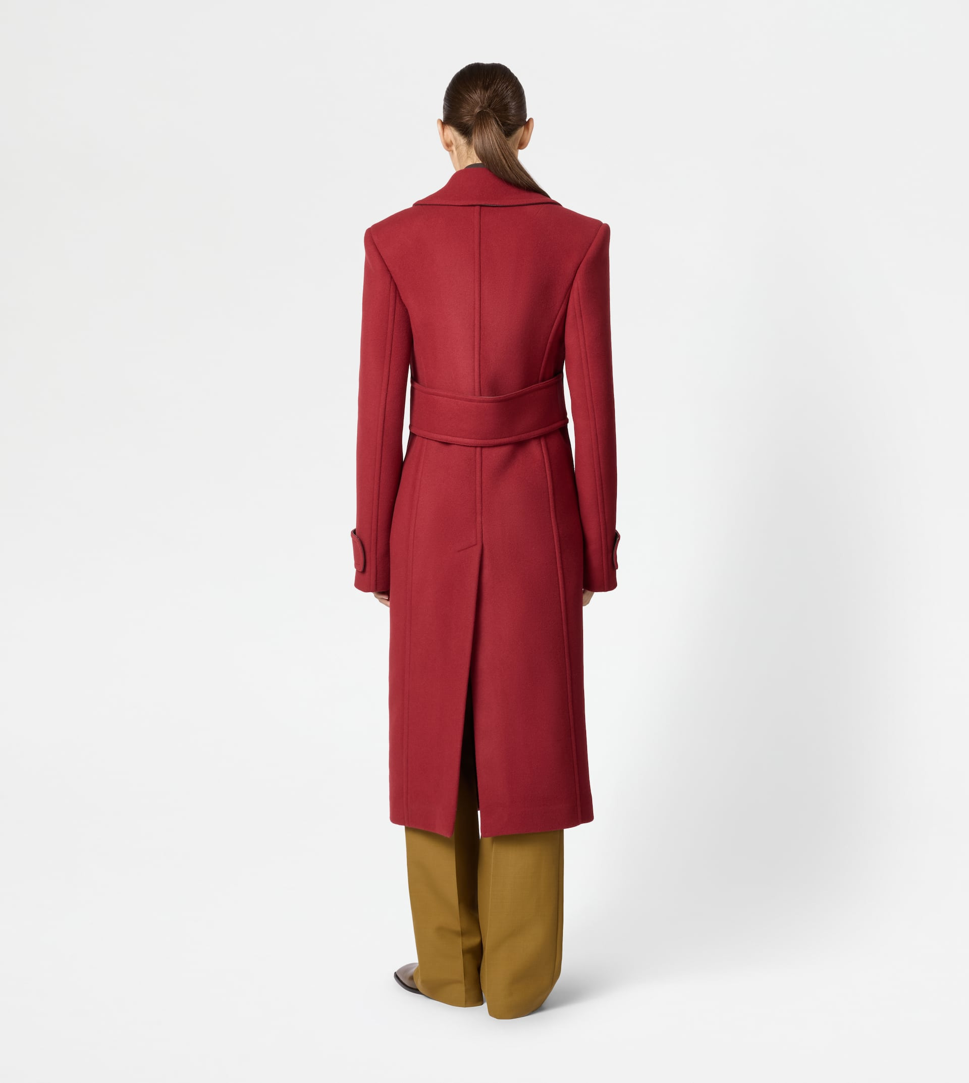 COAT IN WOOL - RED - 3