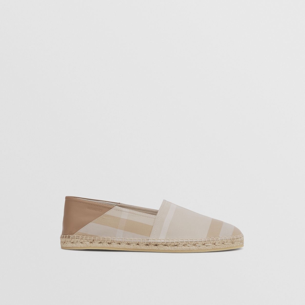 Check Cotton and Leather Espadrilles - 1