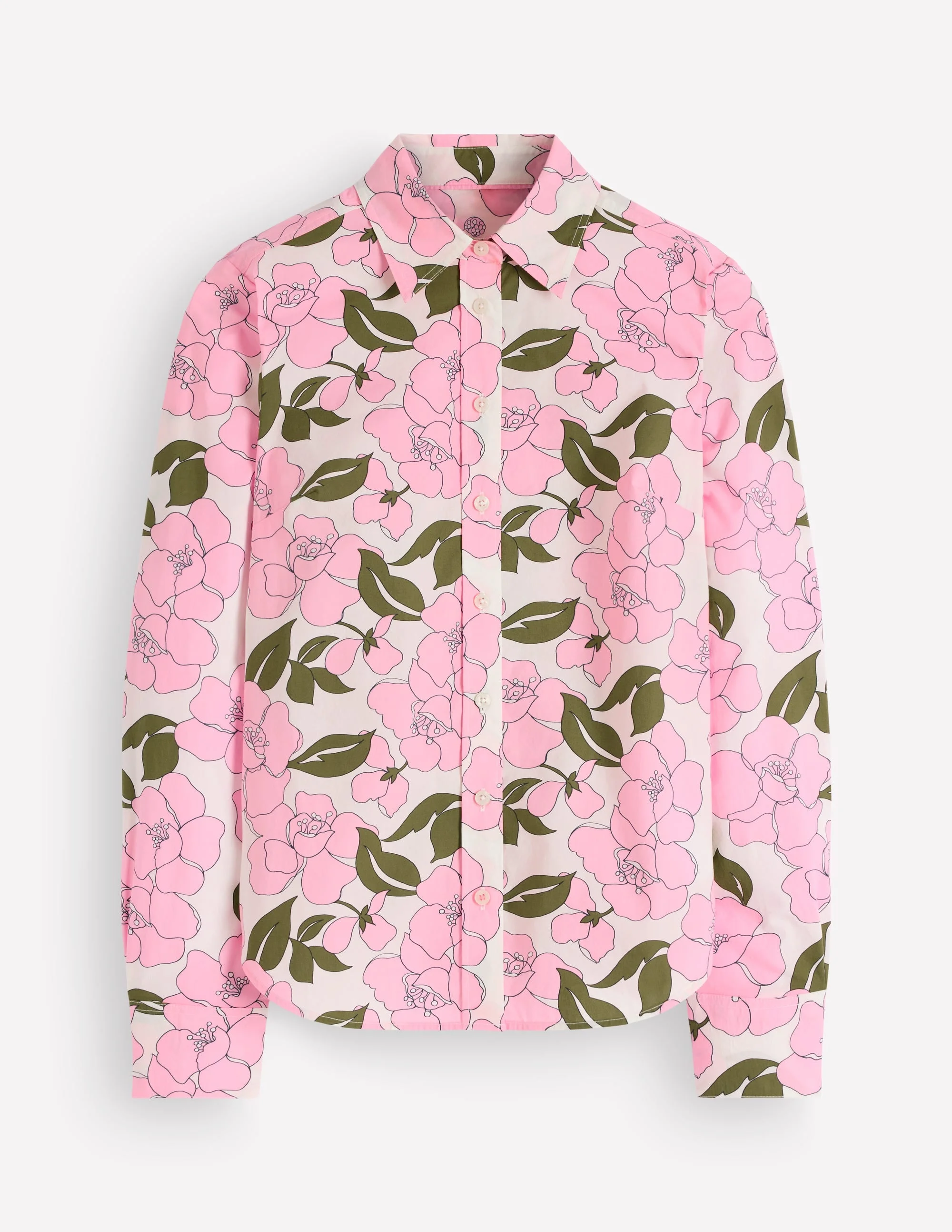 Sienna Cotton Shirt-Blossom Pink, Radiant Bloom - 1