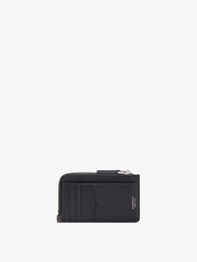 Givenchy GIV CUT ZIPPED CARDHOLDER IN 4G LUREX AND LEATHER outlook