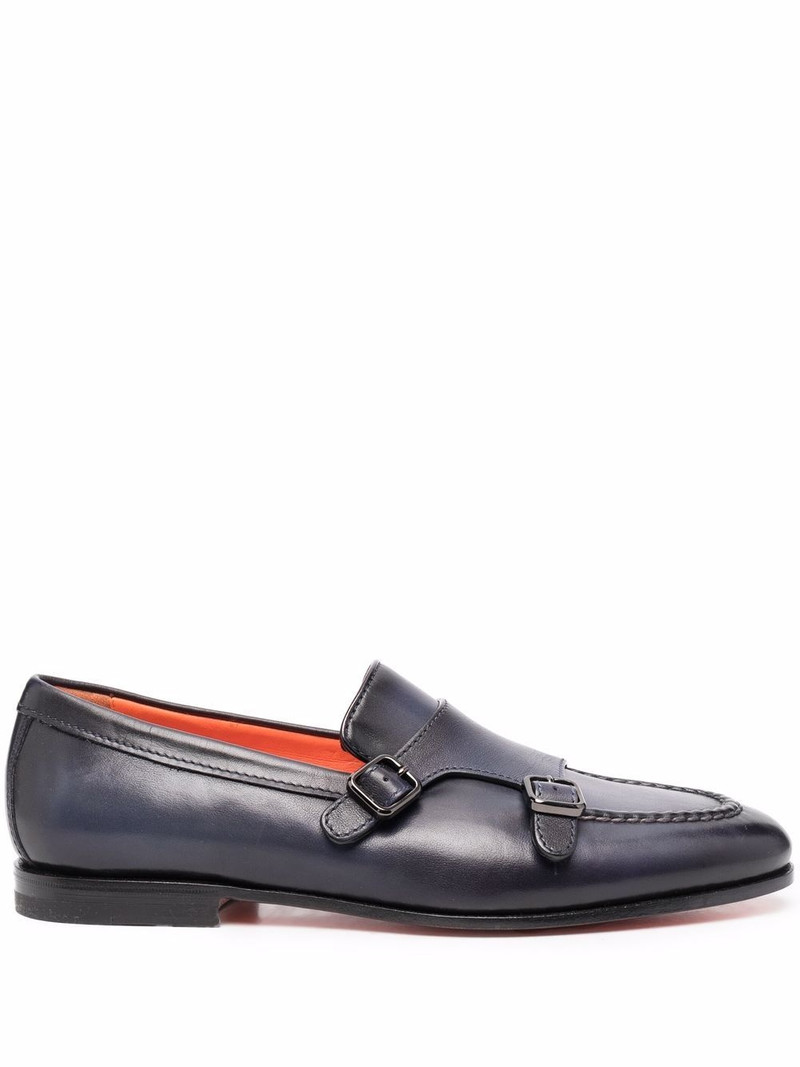 side buckle-fastening monk shoes 1