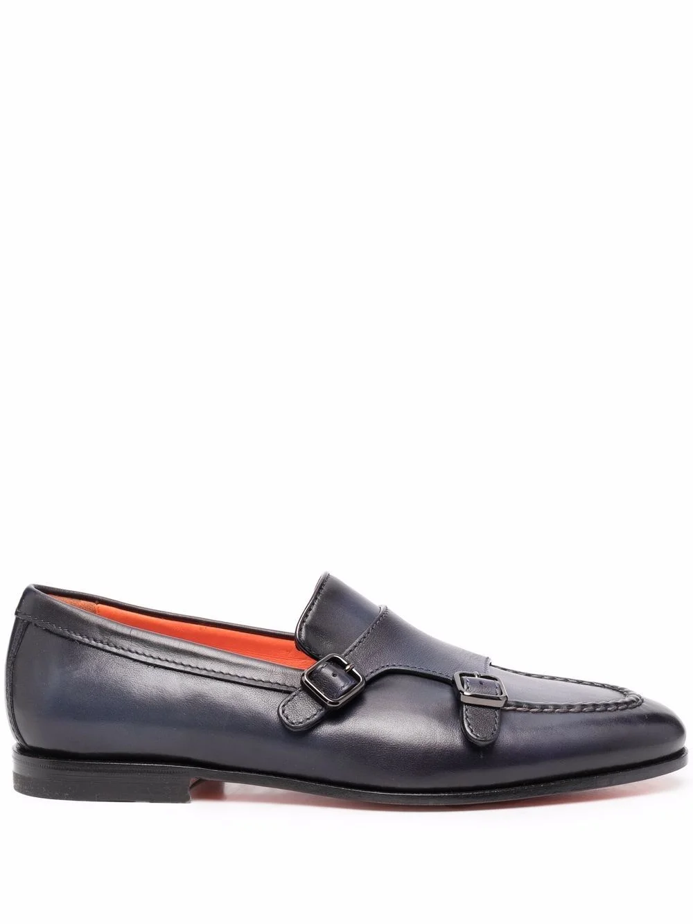 side buckle-fastening monk shoes - 1
