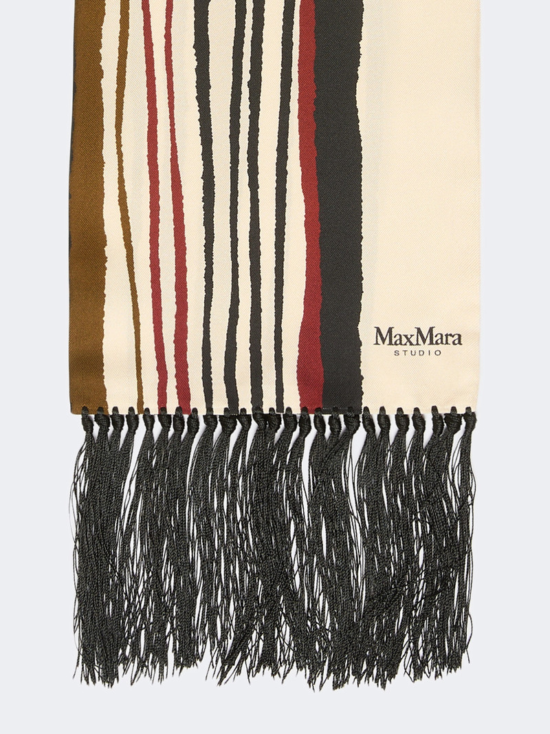 ATTORE Printed silk scarf - TURTLEDOVE 1