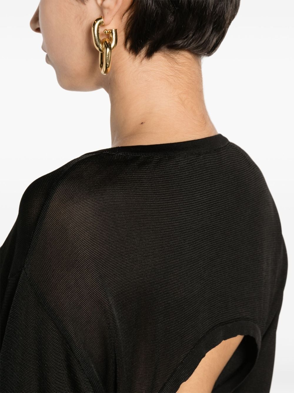 open-back knitted dress - 5