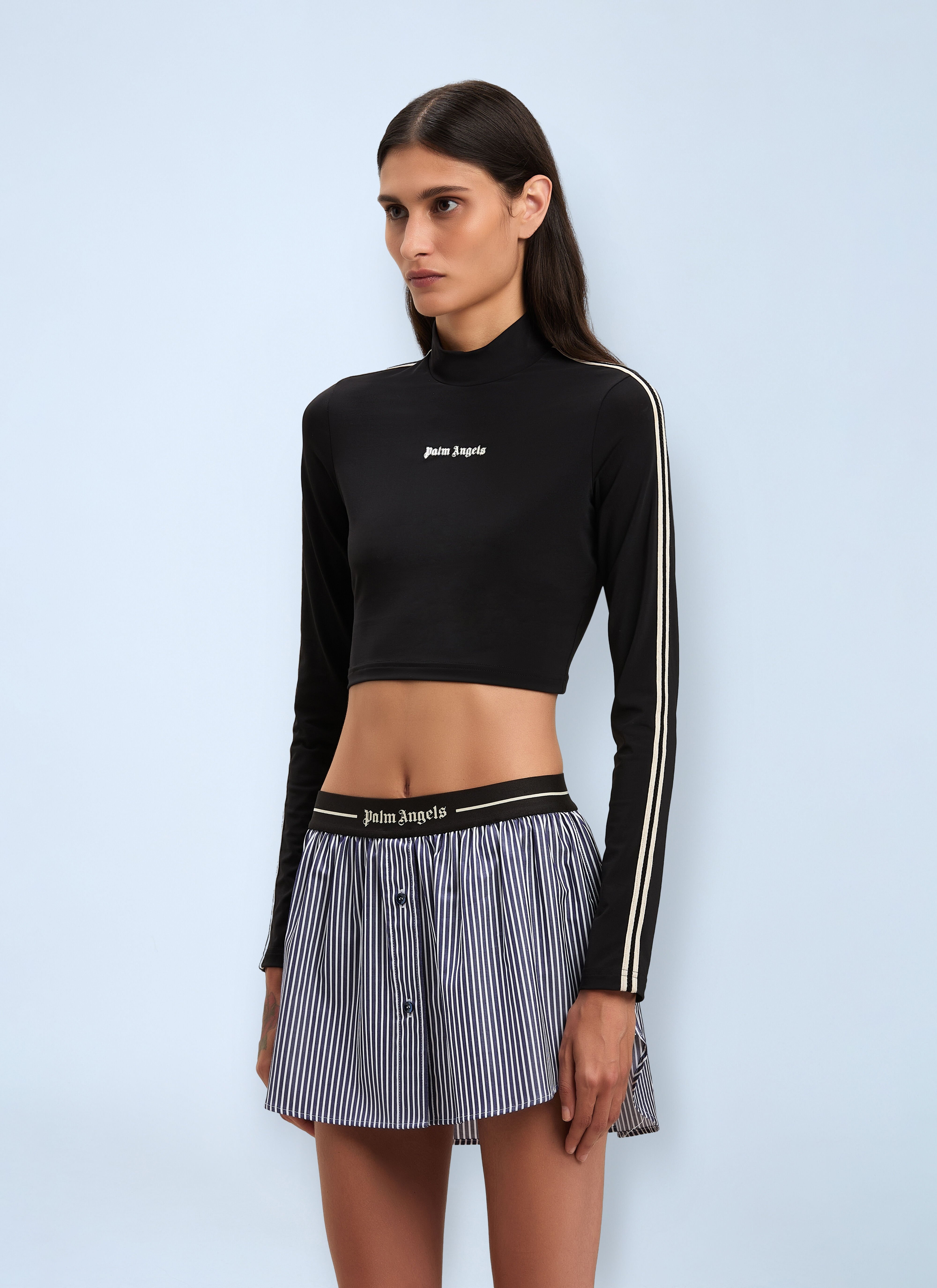 Cropped Logo Motif T-Shirt - 3
