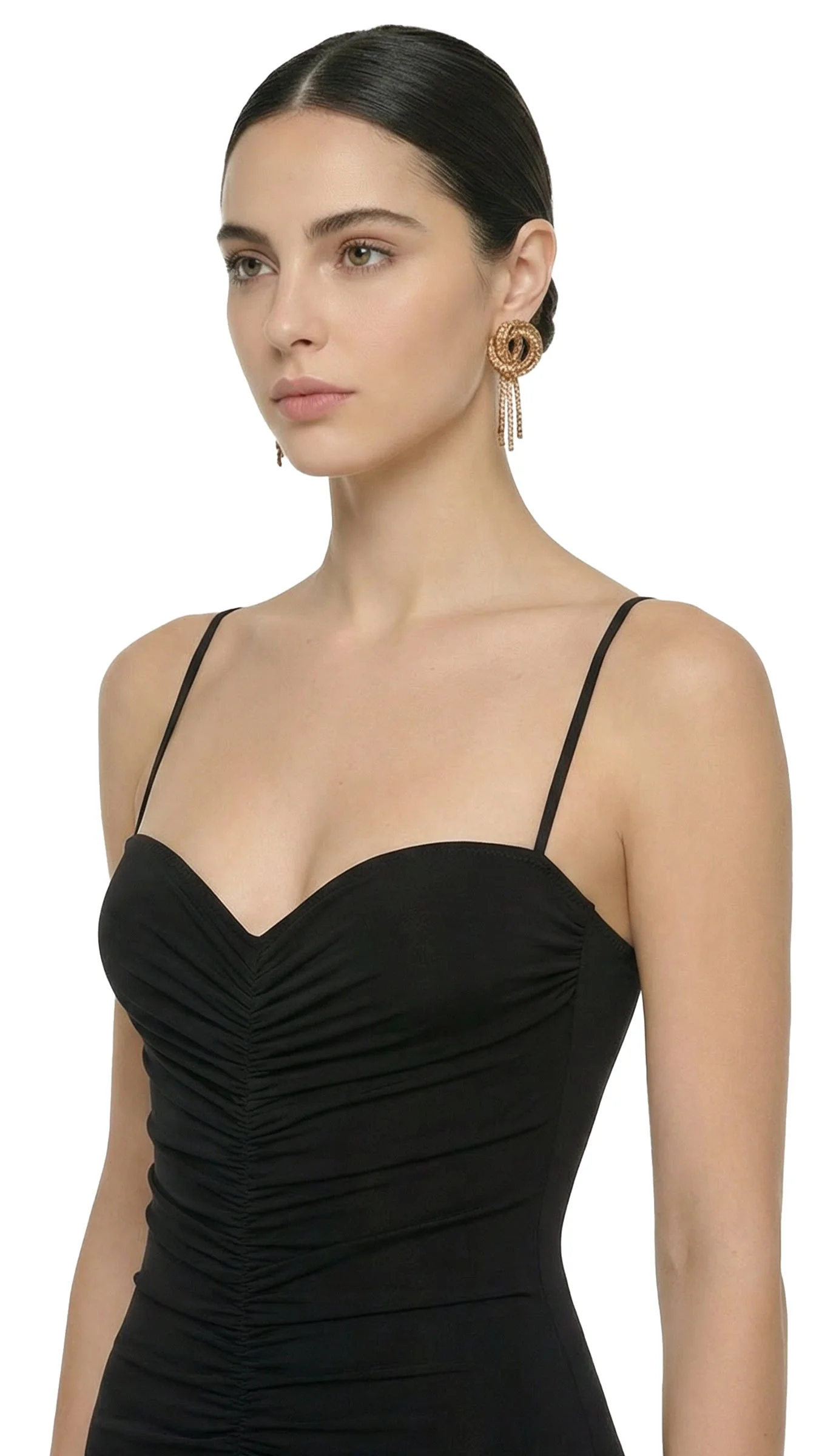 MESH KNOT DROP EARRINGS - 1