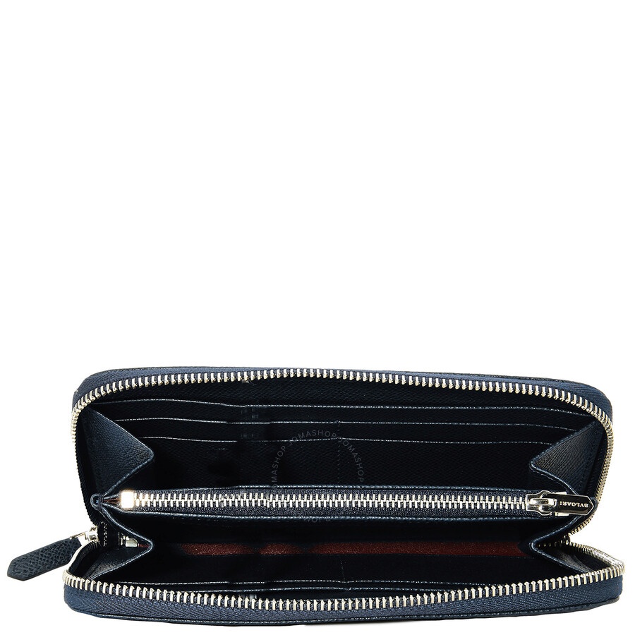 Bvlgari Blue Leather Zip Wallet - 4