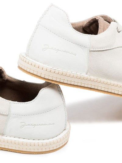 JACQUEMUS Blé panelled lace-up sneakers outlook