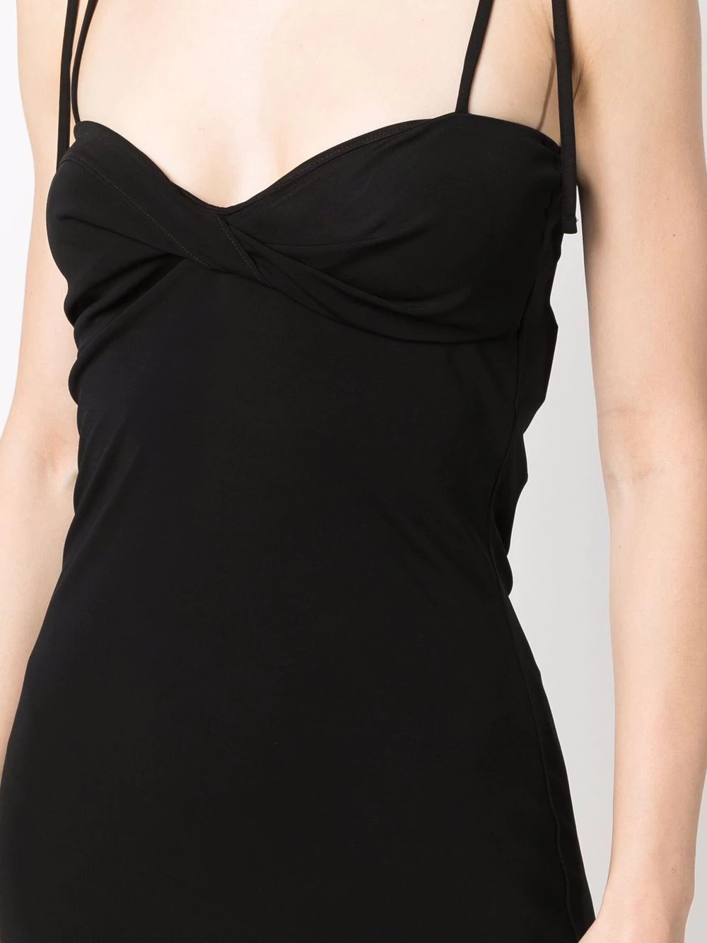 twist-detail sweetheart-neck mini dress - 5