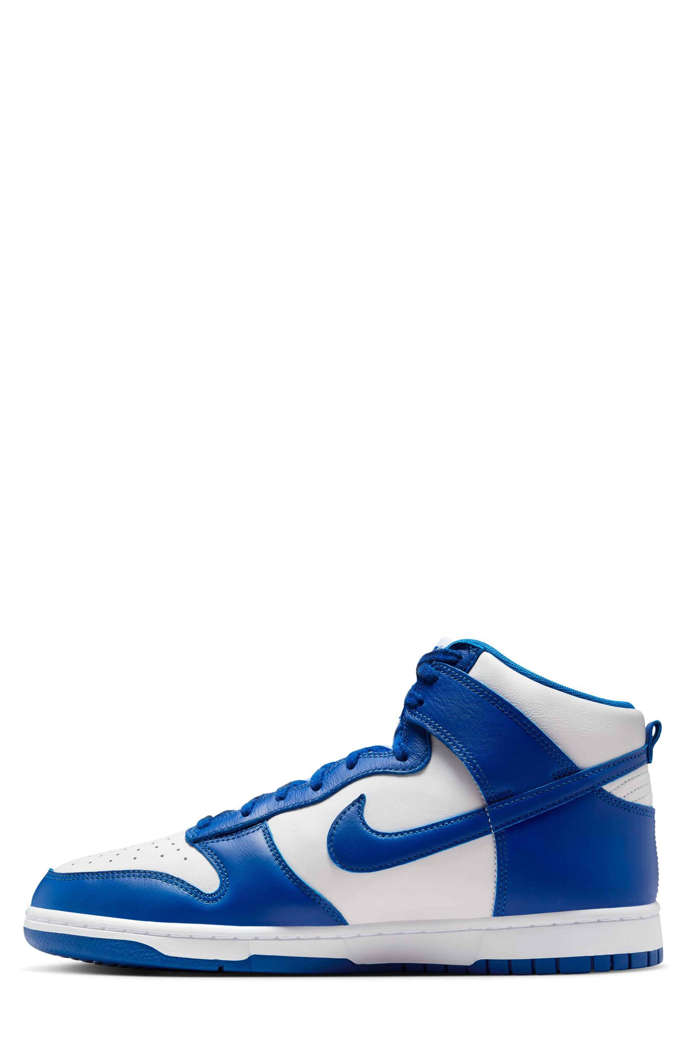 Nike Dunk Hi Retro SE Basketball Sneaker in White/Team Royal at Nordstrom - 6