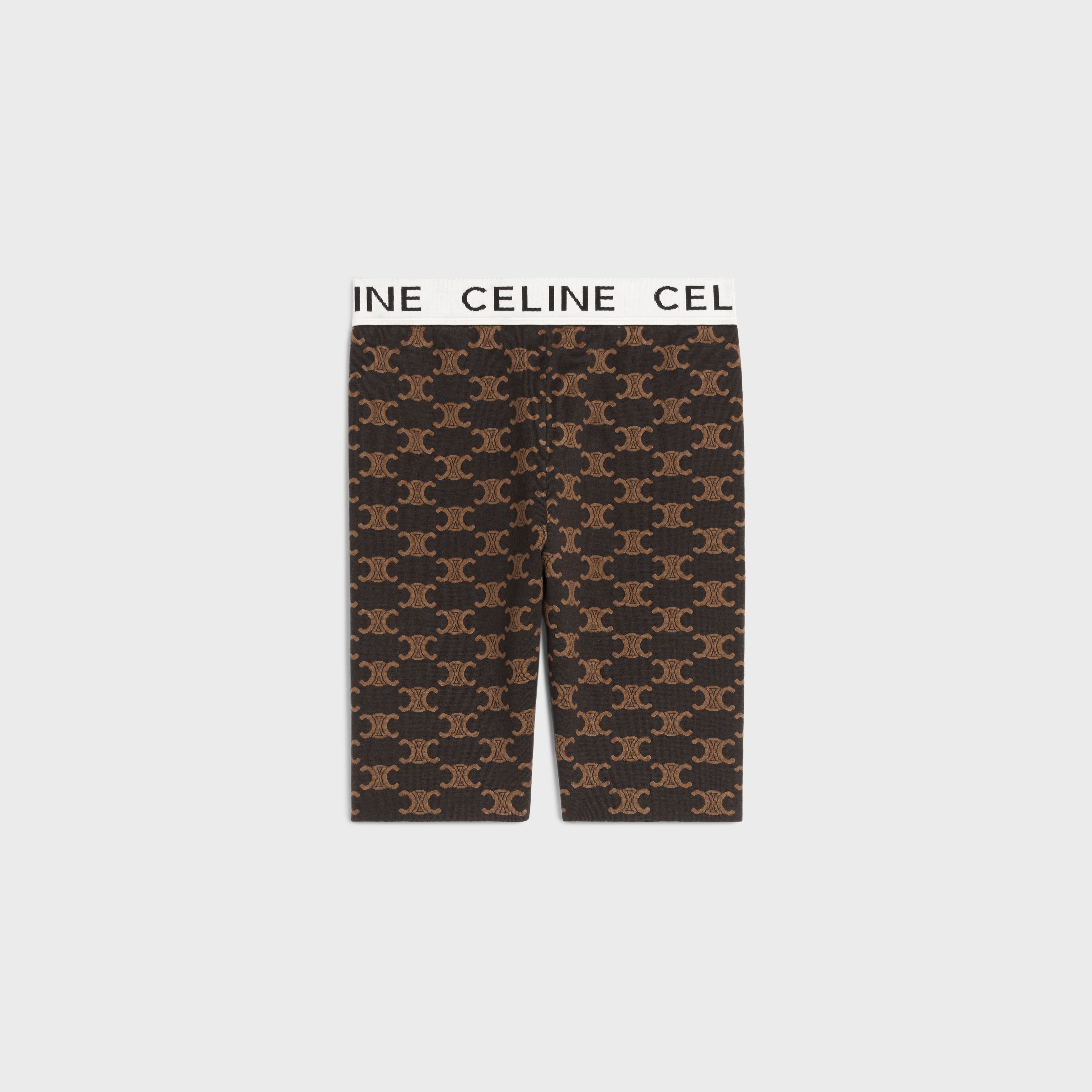 Celine monogrammed biker shorts in silk cotton - 2