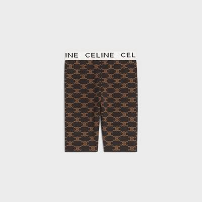 CELINE Celine monogrammed biker shorts in silk cotton outlook