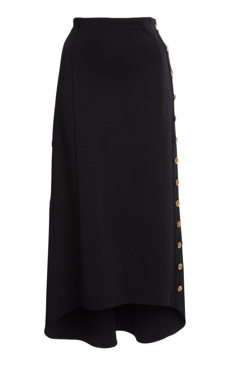 High-Rise Midi Skirt black - 1