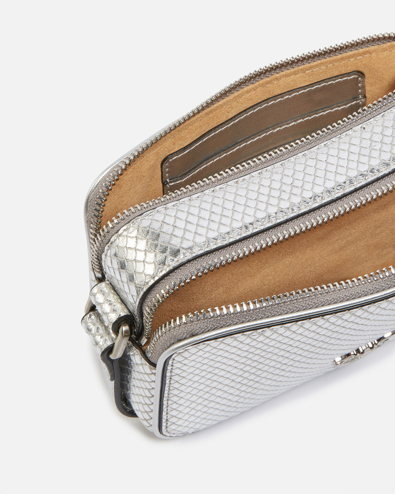 LAMINATED REPTILE-EFFECT RECTANGULAR HANDBAG 4