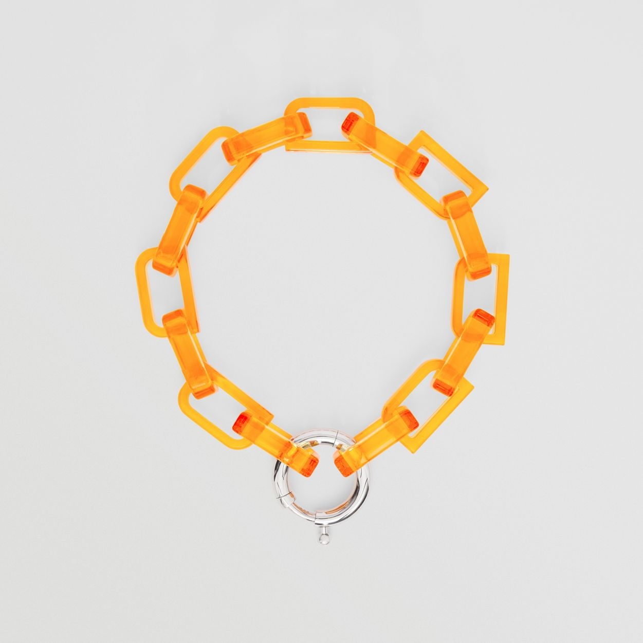 Palladium-plated Clasp Chain-link Necklace - 1