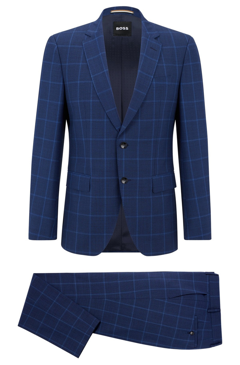 SLIM-FIT SUIT IN CHECKERED VIRGIN WOOL 9
