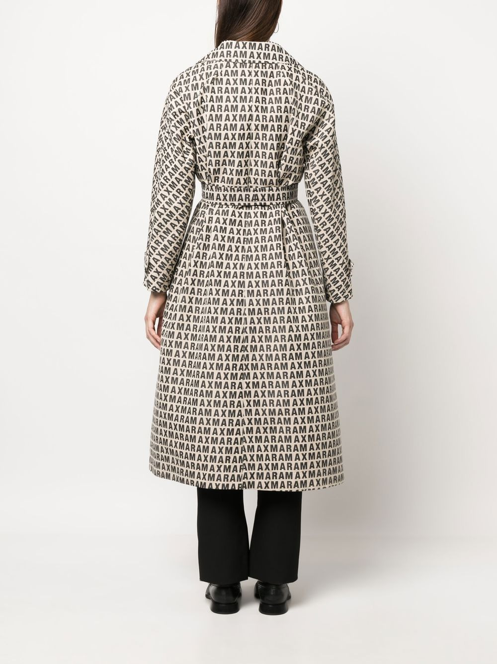 monogram print coat - 4