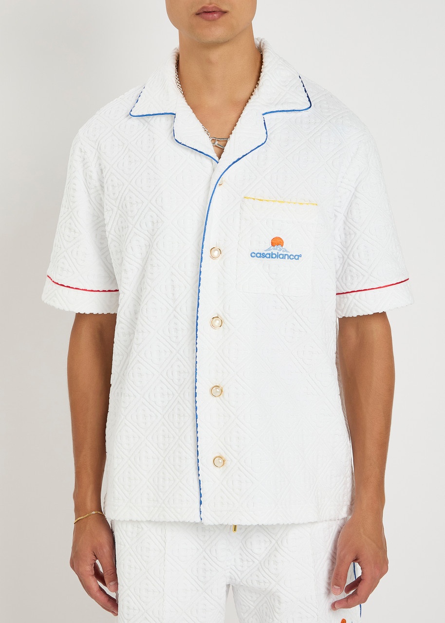 Casablanca Monogram-jacquard Towelling Cotton-blend Shirt - 2